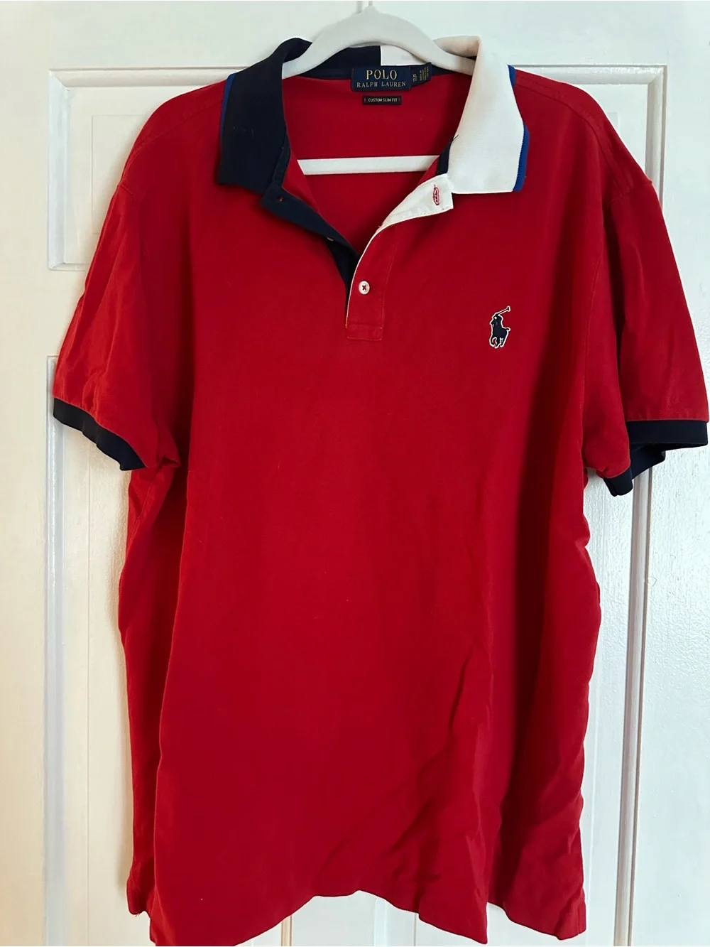 Polo by Ralph Lauren Red Polo with Navy & White Trim